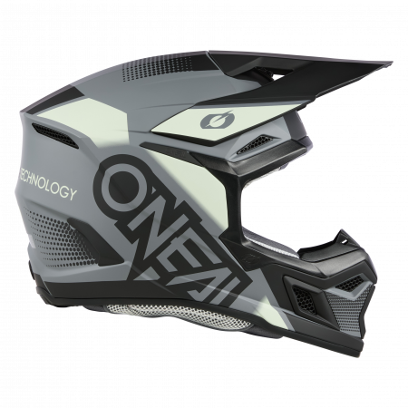 Мотошлем кроссовый O'NEAL 3Series Vision V.24 (серый/черный, M)