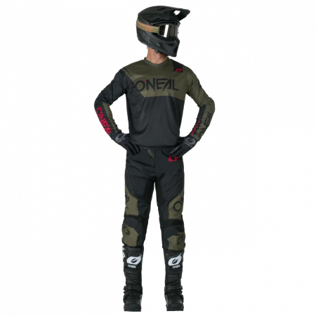 Штаны кросс-эндуро O'NEAL Element Racewear, мужской(ие) (черный/зеленый, 34/50)