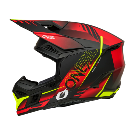 Мотошлем кроссовый O'NEAL 3Series Haze (черный/красный, M)