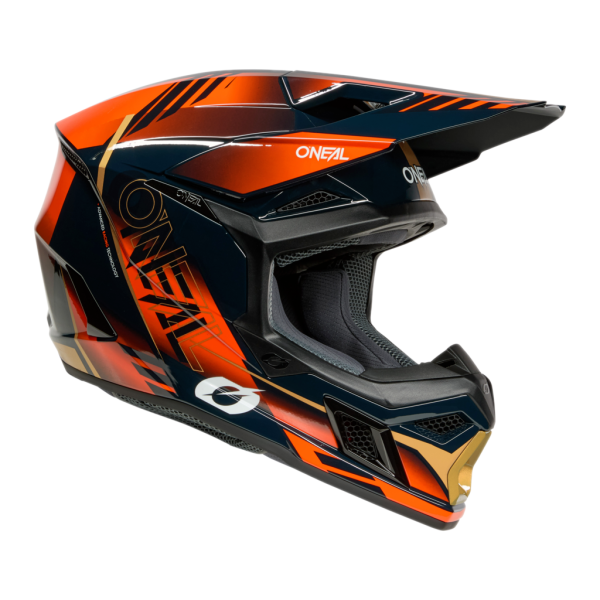 Мотошлем кроссовый O'NEAL 3Series Haze (синий/оранжевый, L)
