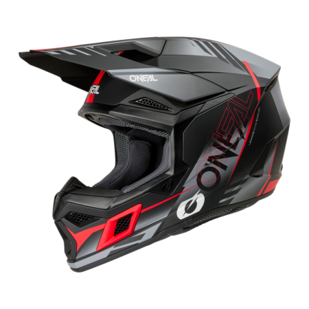 Мотошлем кроссовый O'NEAL 3Series Haze (черный/серый, XL)