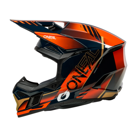 Мотошлем кроссовый O'NEAL 3Series Haze (синий/оранжевый, L)