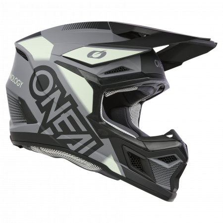 Мотошлем кроссовый O'NEAL 3Series Vision V.24 (серый/черный, M)