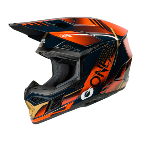 Мотошлем кроссовый O'NEAL 3Series Haze (синий/оранжевый, L)