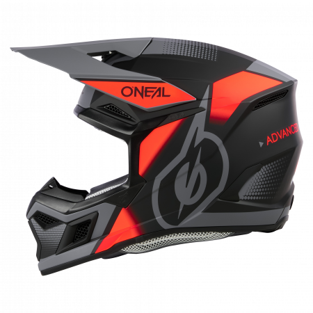 Мотошлем кроссовый O'NEAL 3Series Vision V.24 (серый/красный, XL)