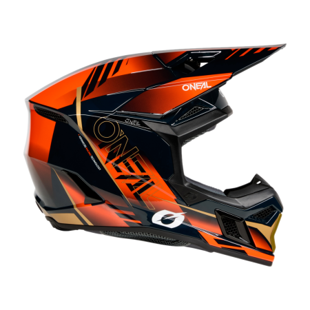 Мотошлем кроссовый O'NEAL 3Series Haze (синий/оранжевый, L)