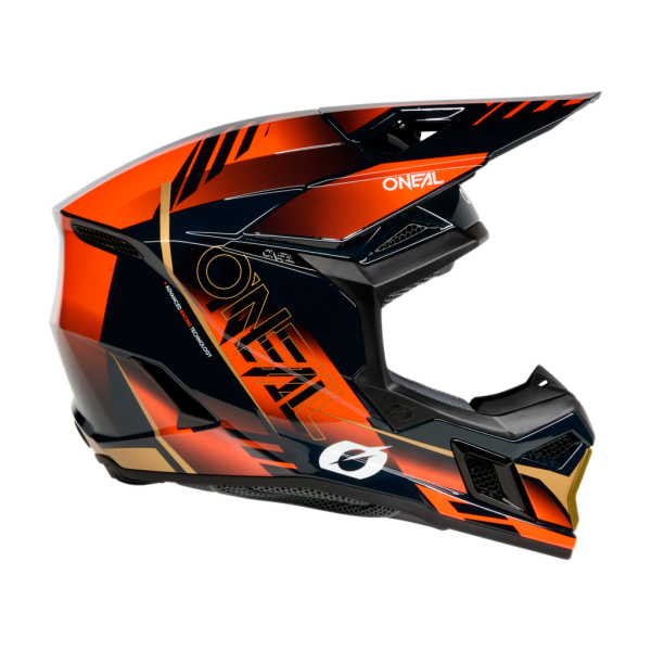 Мотошлем кроссовый O'NEAL 3Series Haze (синий/оранжевый, L)