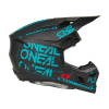Мотошлем кроссовый O'NEAL 3Series Static (черный/бирюзовый, L)